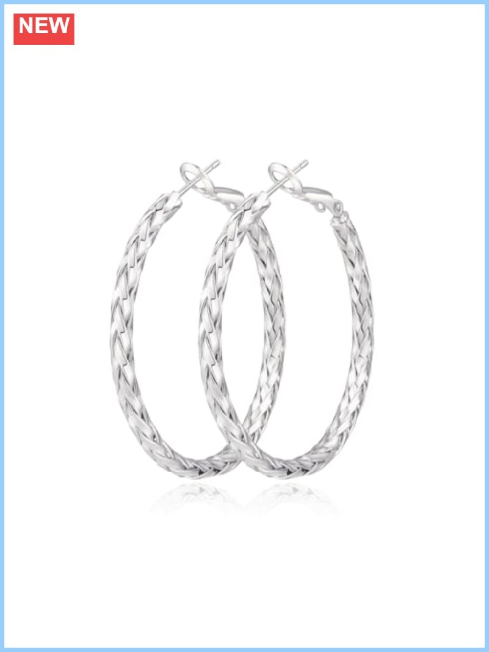 925 Sterling Silver Twist Hoop Earrings for Women Lightweight Gift
